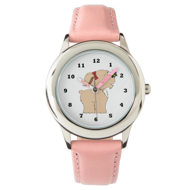 Girls Puppy cartoon fun watch (Front)