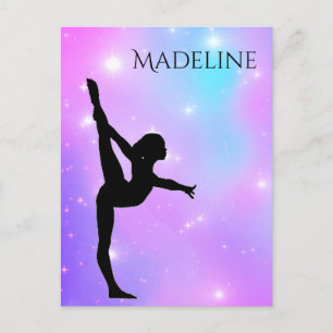 Girls Purple Gradient Postcard