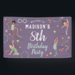 Girls Purple Gymnastics Kids Birthday Welcome Banner<br><div class="desc">This cute and modern sports-themed kids birthday welcome banner features a purple gymnastics design, with gymnasts, ribbons, flowers and trophies. The welcome banner can be personalised with your girls name and age. The perfect sports-themed addition to your child's birthday party! This sign is set for a 8th birthday, but this...</div>