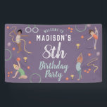 Girls Purple Gymnastics Kids Birthday Welcome Banner<br><div class="desc">This cute and modern sports-themed kids birthday welcome banner features a purple gymnastics design, with gymnasts, ribbons, flowers and trophies. The welcome banner can be personalised with your girls name and age. The perfect sports-themed addition to your child's birthday party! This sign is set for a 8th birthday, but this...</div>