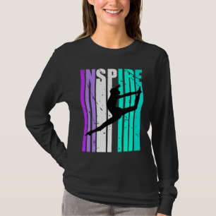 Girls Purple Inspire Dance Birthday Motivational D T-Shirt