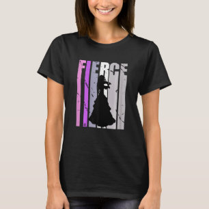 Girls Purple Violinist Silhouette Musical Plays Th T-Shirt