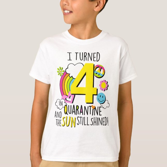 Girls Quarantine Birthday Shirt Kids Quarantine (Front)