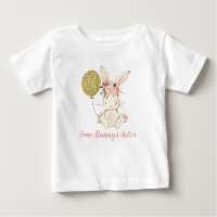 Girls Rabbit Balloon Some Bunny's Sister T Shirt