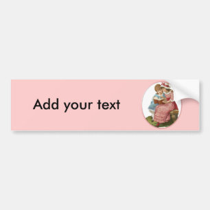 Girls Reading Bumper Sticker