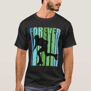 Girls Retro Forever Roller Skating Bday Roller Gir T-Shirt