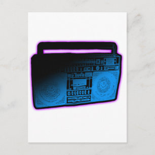 girls Retro rave electro music DJ shirt hat tee Postcard