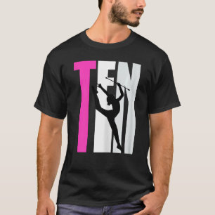 Girls Rhythmic Gymnastics 10th Birthday Baton Twir T-Shirt