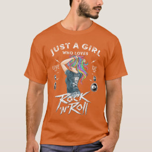 Girls Rock and Roll Music Noveltyee Cool Designs v T-Shirt