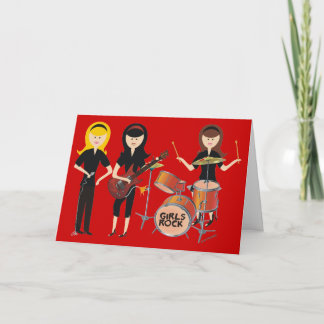 Girls Rock Birthday Card