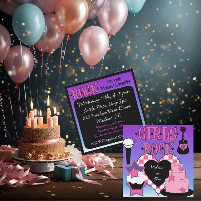 Girls Rock Birthday Invitation (Creator Uploaded)