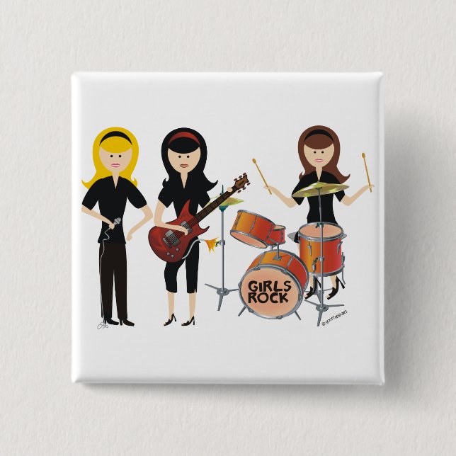 Girls Rock! Button (Front)