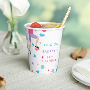 Girls Rock Climbing Birthday Party Paper Cups