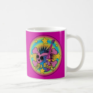 Girls Rock Skull Coffee Mug