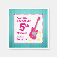 Girl's Rockstar Birthday with Pink Guitar