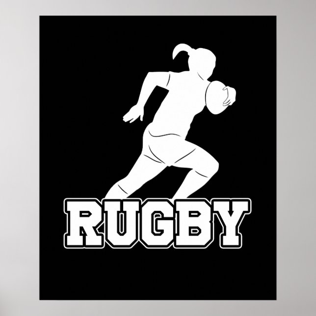 Girls Rugby Player Poster (Front)
