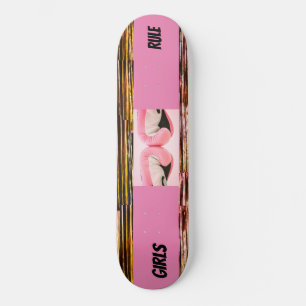 "Girls Rule", 8 1/4" Skateboard Deck