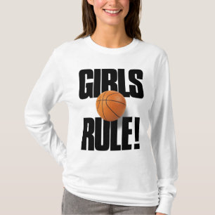 GIRLS RULE! Basketball T-Shirt