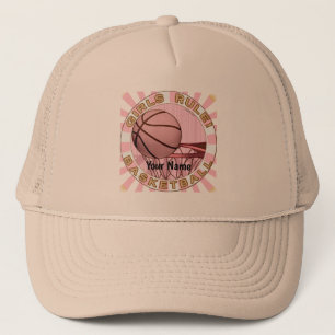 Girls Rule Basketball  Trucker Hat