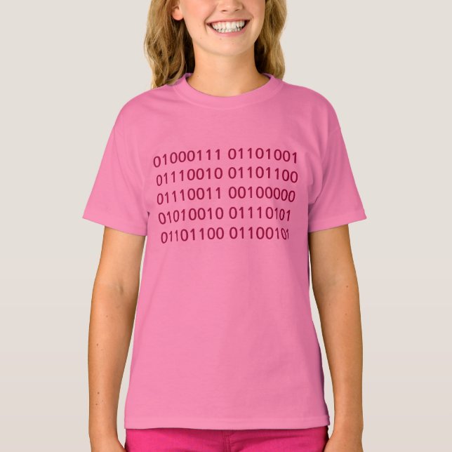 Girls Rule (Binary) T-Shirt (Front)