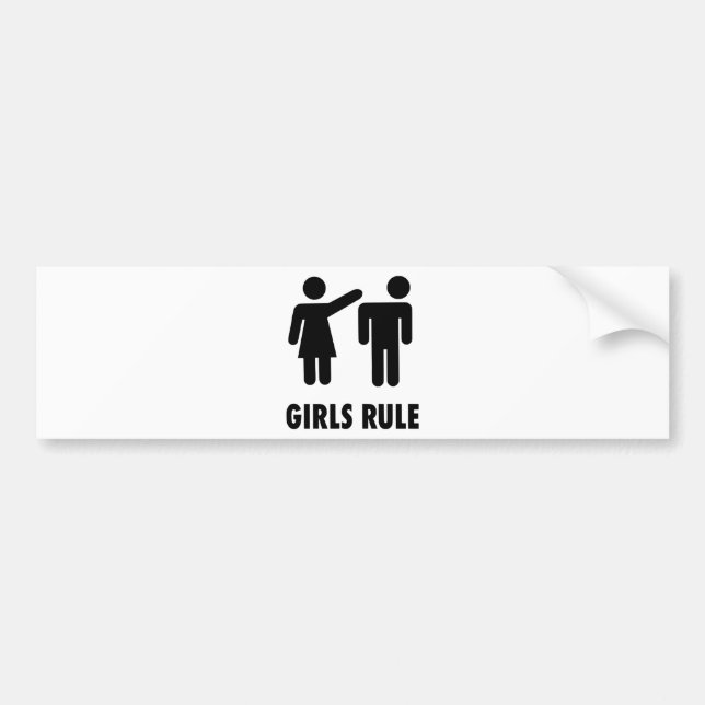 Girls Rule Bumper Sticker (Front)