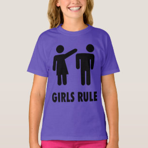 GIRLS RULE funny Girls Kids T-shirts