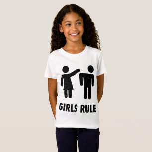 GIRLS RULE Funny Kids t-shirts