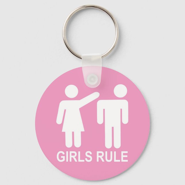 Girls Rule Key Ring (Front)