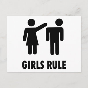 Girls Rule postcard