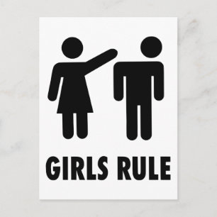 Girls Rule Postcard
