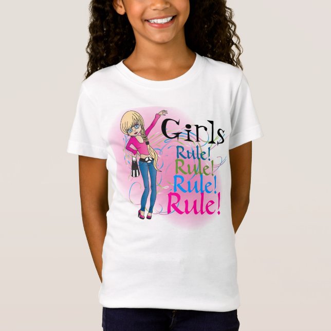 Girls Rule, Rule, Rule T-Shirt (Front)