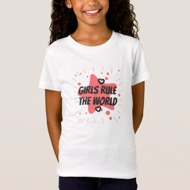 Girl's Rule The World Kid's T-Shirt (Front)