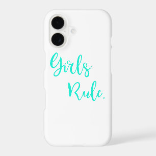 Girls Rule Typography, Cool White