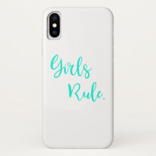 Girls Rule Typography, Cool White Case-Mate iPhone Case