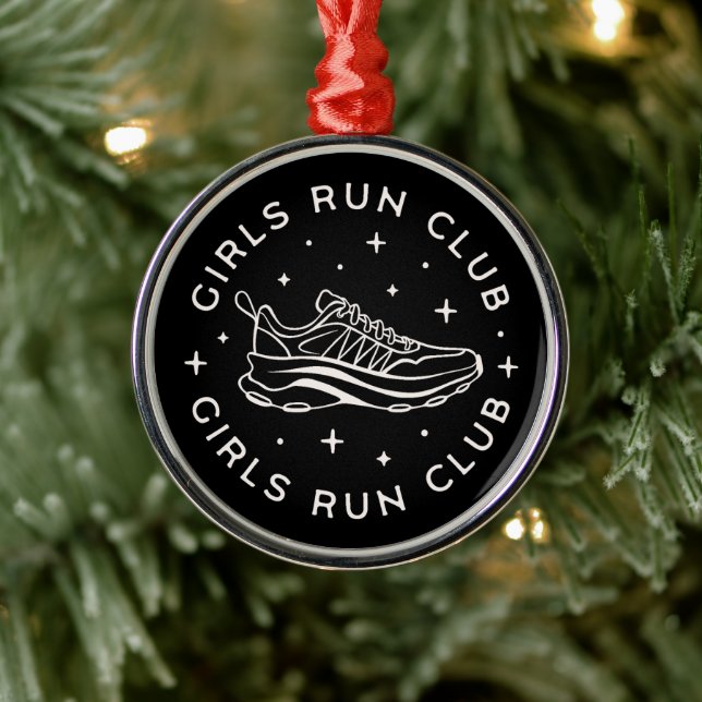 Girls run running club metal tree decoration (Tree)
