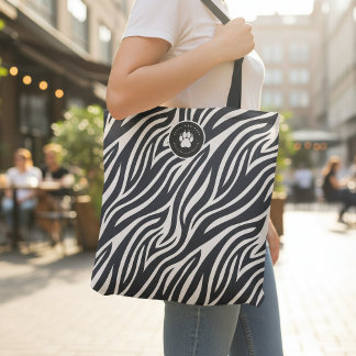 Girls Run Wild Bachelorette Zebra BW ID1151 Tote Bag
