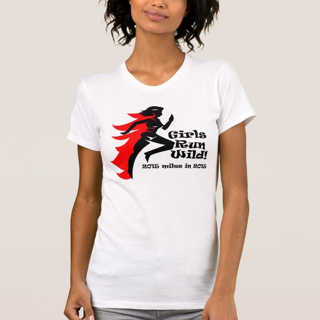 Girls Run Wild V-neck tech shirt (Front)