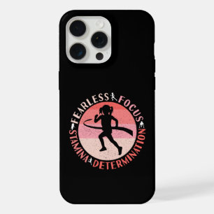 Girls Running Mindset - Focus Fearless Runner iPhone 15 Pro Max Case