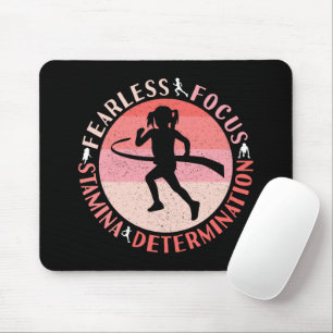 Girls Running Mindset - Focus Fearless Runner Mouse Pad