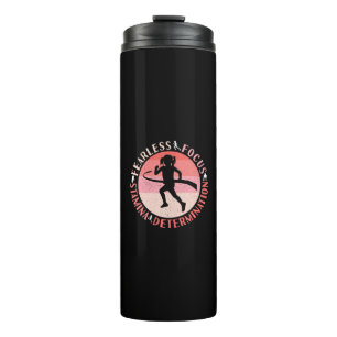 Girls Running Mindset - Focus Fearless Runner Thermal Tumbler