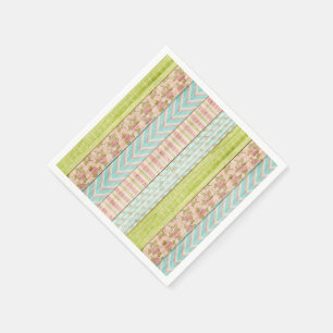 Girl's Rustic Shabby Rose Cottage Chic Tea Party Napkin