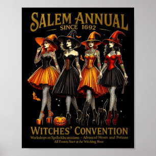 Girls Salem Annual Since 1692 Witches' Convention  Poster