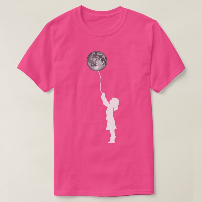 Girls Science Too Moon Space Balloon 895 T-Shirt (Design Front)