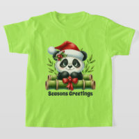girls seasons greetings panda bear add text