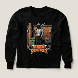 Girls' "Seek & Destroy" Urban Graphic Sweatshirt 