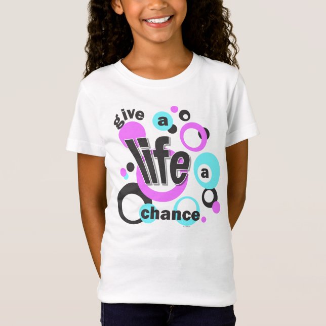 Girls' shirts with a bubbly design. (Front)