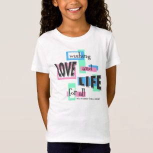 Girls' shirts with a colorful design.