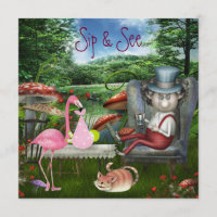 Girl's Sip & See Mad Hatter Tea Party Baby Shower