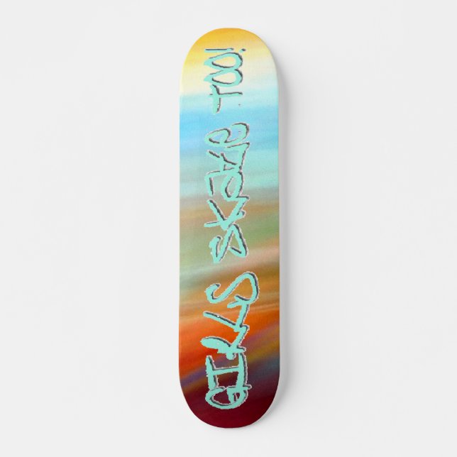 Girls Skate Too! - multicolor Skateboard (Front)