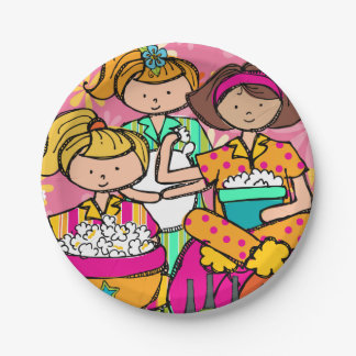 Girls Slumber Party Birthday Paper Plate